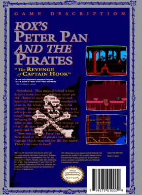 Fox's Peter Pan & the Pirates - The Revenge of Captain Hook (USA) box cover back